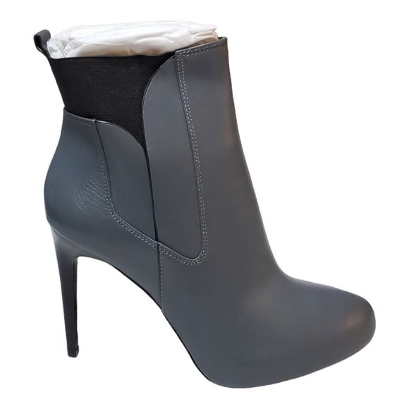 NEW Charles David Yadira Leather Platform Ankle Boots Gray Size 9.5 - Picture 2 of 9